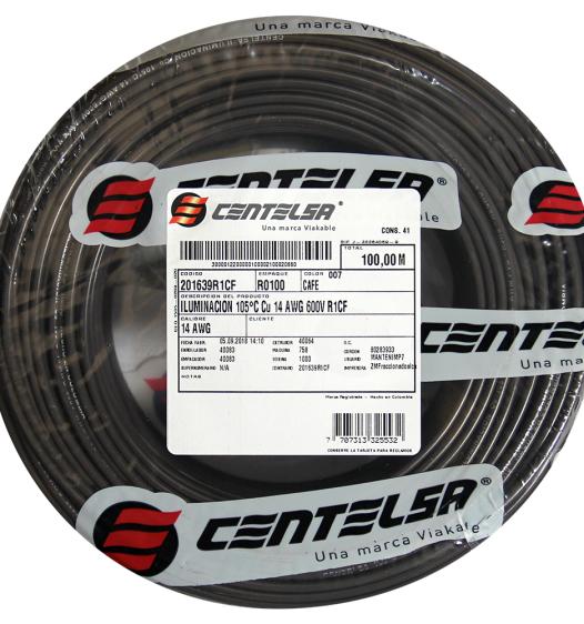 Compra cable cobre iluminacion 14 awg 105 en Edenco Colombia. Sistema de cableado