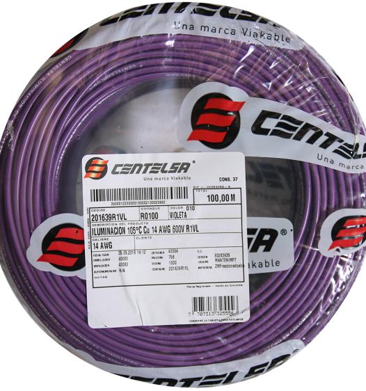 Compra cable cobre iluminacion 14 awg 105 en Edenco Colombia. Sistema de cableado