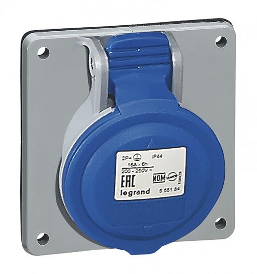 Toma para tablero de 200-250V 16A 3P+T IP44 legrand