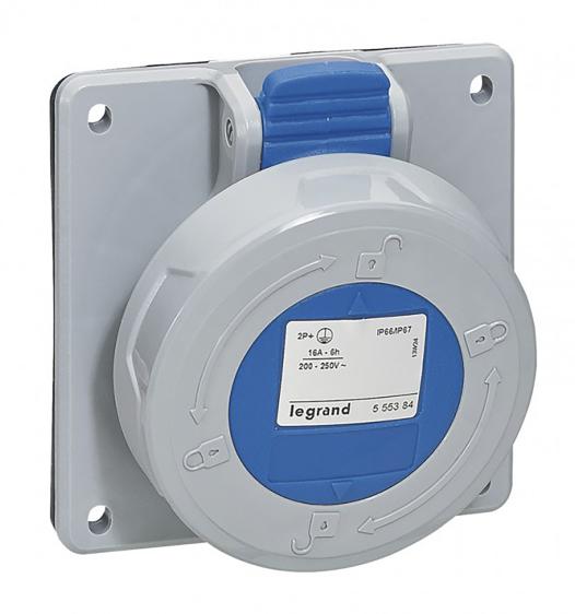 Toma para tablero de 200-250V 16A 3P+T IP67 legrand