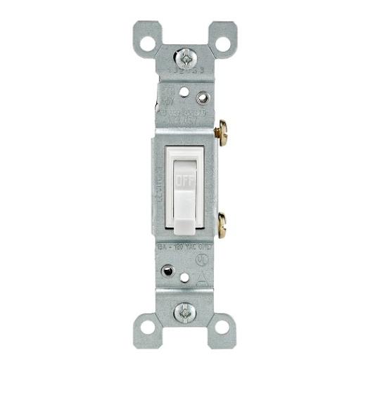 Compra interruptor sencillo 15 amp 120v blanco, productos industriales y electricos en Edemco Colombia, insumos electricos