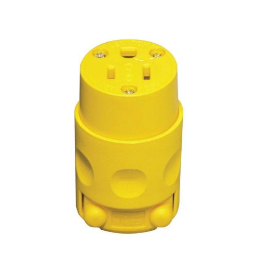 Compra toma aerea recta amarilla 15 amp productos industriales en Edemco Colombia, insumos electricos