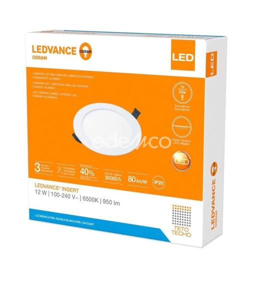 Compra reflector led incrustar 12W 6500K redondo G2 | Edemco, productos industriales y eléctricos en Edemco Colombia