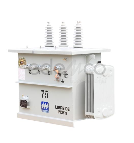 Transformador 3f, 75kva, 13200/208/120v | Edemco - Buena energía