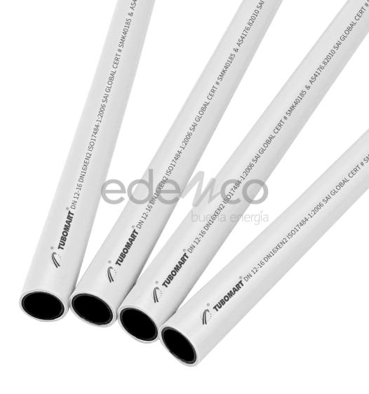 Tubo Pealpe 1216 1/2" Blanco Int Negro - Edemco