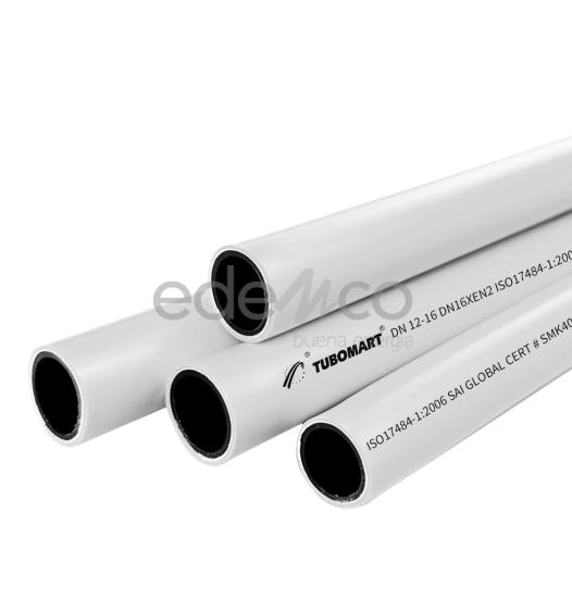 Tubo Pealpe 1418 5/8" blanco int negro - Edemco